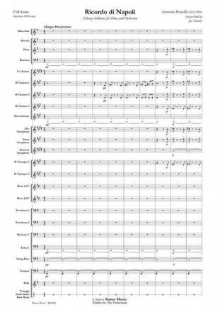 Charles Gounod, Avant de quitter ces lieux Baritone and Symphonic Band Partitur + Stimmen