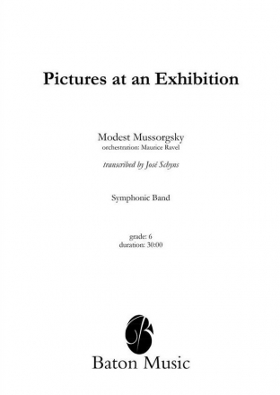 Modest Mussorgsky, Pictures at an Exhibition Concert Band/Harmonie Partitur + Stimmen