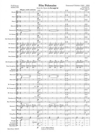 Emmanuel Chabrier, Fte Polonaise Concert Band/Harmonie Partitur + Stimmen