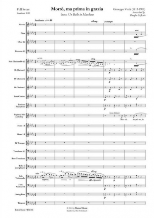 Giuseppe Verdi, Morr, ma prima in grazia Soprano and Symphonic Band Partitur + Stimmen