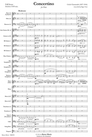 Ccile Chaminade, Concertino for Flute Concert Band/Harmonie Partitur + Stimmen