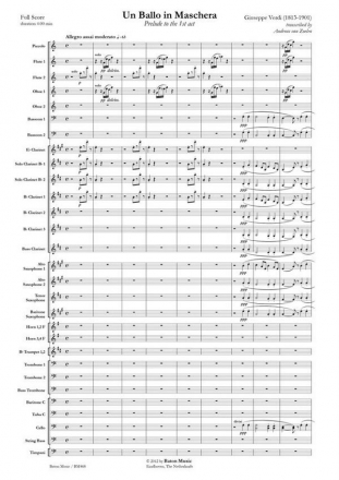 Giuseppe Verdi, Un Ballo in Maschera Concert Band/Harmonie Partitur + Stimmen