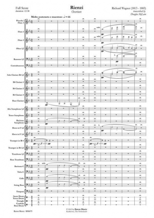 Richard Wagner, Rienzi Concert Band/Harmonie Partitur + Stimmen