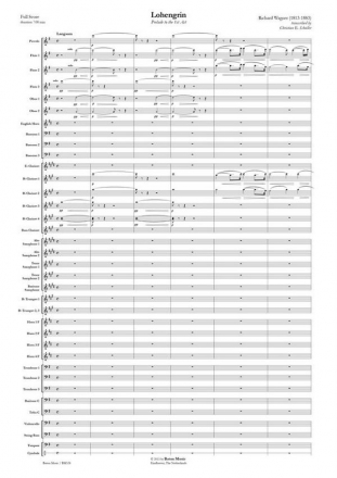 Richard Wagner, Lohengrin Concert Band/Harmonie Partitur + Stimmen