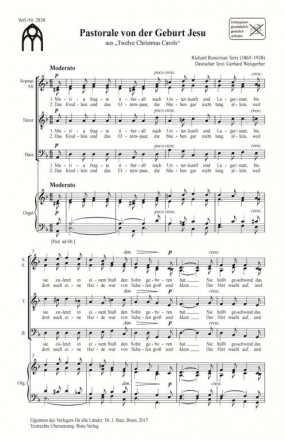 Terry, Richard Runciman, Pastorale von der Geburt Jesu SATB und Orgel