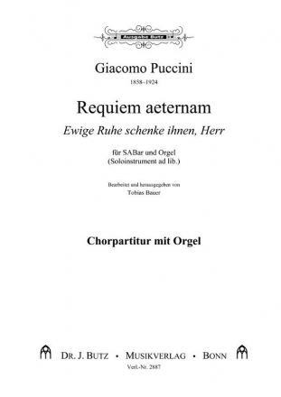 Puccini, Giacomo, Requiem aeternam SABar und Orgel, Vla ad lib.