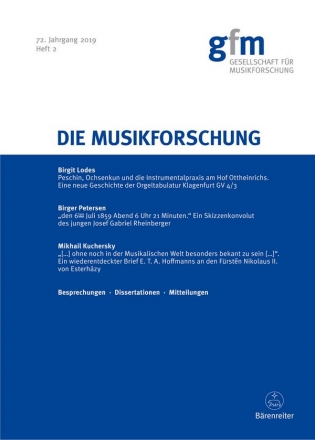 Die Musikforschung, Heft 2/2019  Magazine