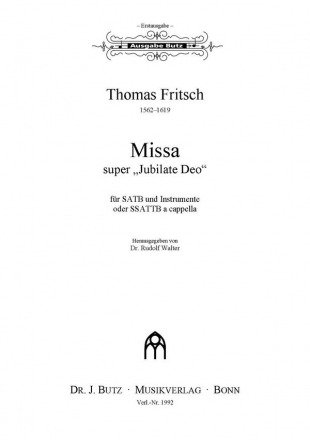 Fritsch, Thomas, Messe SATB und 2 Soloinstrumente oder SSATTB a cappella