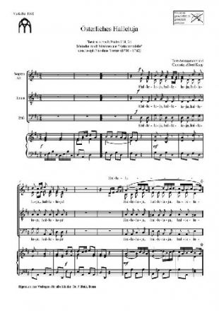 Kupp, Albert, sterliches Halleluja SATB und Orgel