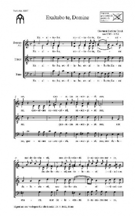 Casali, Giovanni, Exaltabo te, Domine SATB