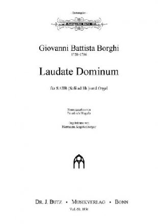 Borghi, Giovanni B., Laudate dominum SATB (Soli ad lib.), Orgel