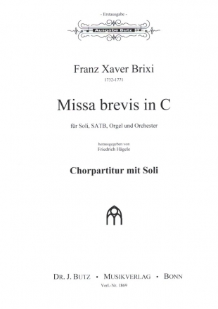 Missa brevis in C fr Soli, gem Chor und Orchester Chorpartitur