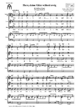 He, Carlheinz, Herr, deine Gte whret ewig SATB und Orgel