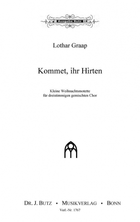 Graap, Lothar, Kommet, ihr Hirten SABar