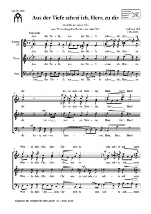 He, Carlheinz, Aus der Tiefe SATB