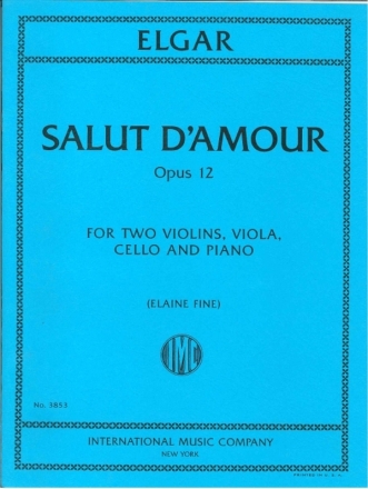 Edward Elgar, Salut d'Amour 2 Violins, Viola, Cello and Piano Set