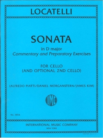 Pietro Locatelli, Sonata in D major Cello and opt. 2nd Cello Book & Part