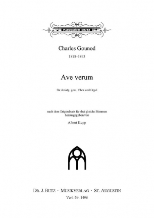 Gounod, Charles, Ave verum SABar und Orgel