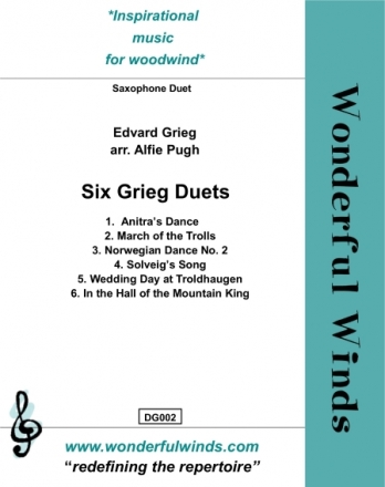 Grieg, E, Six Grieg Duets 2 Saxophones