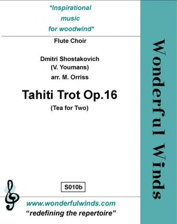 Shostakovich, D., Tahiti Trot Op.16 (Tea for Two) Pc, 5 Flutes, A, #