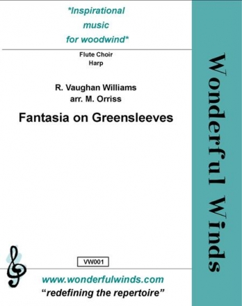 Vaughan Williams, R, Fantasia on Greensleeves 4 Flutes, A, B, Harp