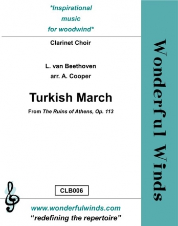 Beethoven, L. van, Turkish March Eb Cl (opt), 3+ Bb Clarinets, B, #