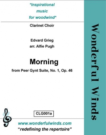 Grieg, E., Morning (Peer Gynt) Eb Cl, 3 Bb Clarinets, A, B, CB