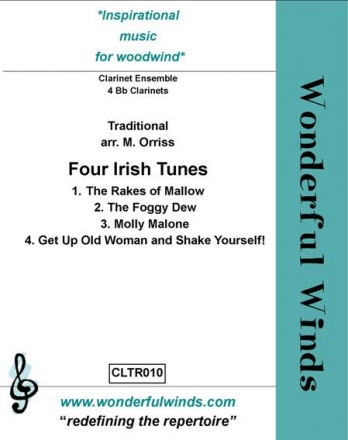 Traditional, Four Irish Tunes 4 Bb Clarinets.