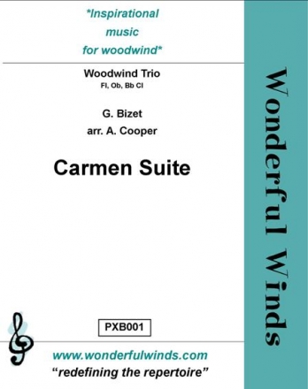 Bizet, G., Carmen Suite (3 Mvts) Fl, Ob, Bb Cl