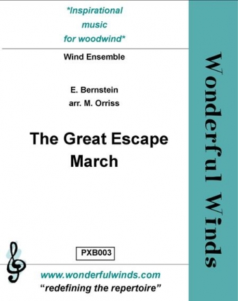 Bernstein, E., The Great Escape March 5 Bb Clarinets, 2 Bassoons, (+M- Bassoon, T'roon)