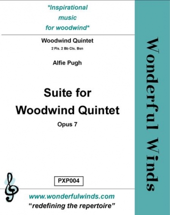 Pugh, A., Suite for Woodwind Quintet 2 Flutes, 2 Bb Clarinets, Bassoon