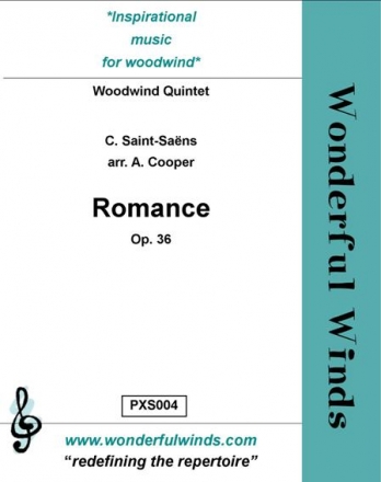 Saint-Sans, C., Romance Opus 36 Fl, Ob, Bb Cl, Hn, Bassoon