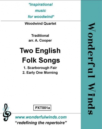 Traditional, Two English Folk Songs Fl, Ob, Bb Cl, Bassoon.