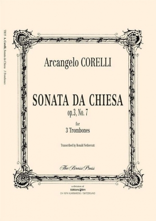 Sonata da Chiesa op.3 no.7 for 3 trombones score and parts