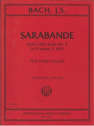 Johann Sebastian Bach, Sarabande Cello Quartet Set