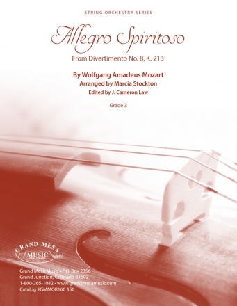 Mozart, Wolfgang Amadeus, Allegro Spiritoso String Orchestra