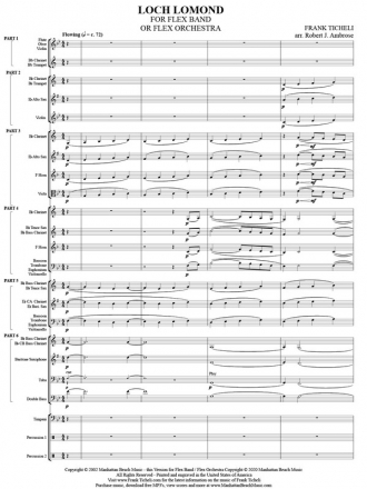 Ticheli, Frank, Loch Lomond Flexible Besetzung Partitur, Stimmensatz