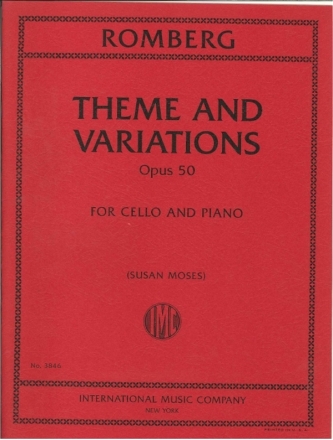 Sigmund Romberg, Theme and Variations Cello and Piano Book & Part[s]