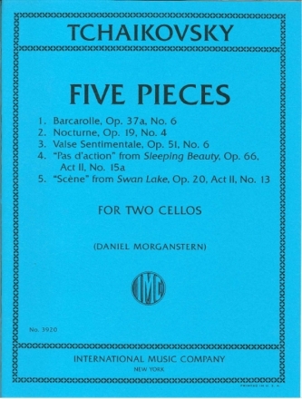 Pyotr Ilyich Tchaikovsky, Five Pieces Cello Duet Book & Part[s]