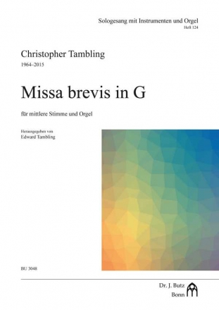 Missa brevis in G fr mittlere Stimme und Orgel