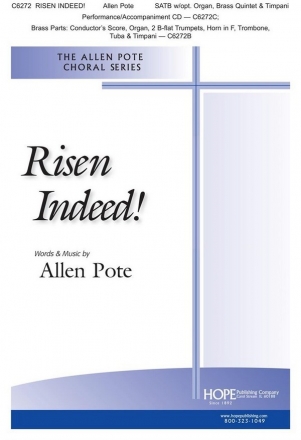 Allen Pote, Risen indeed! SAB and Brass Ensemble Chorpartitur