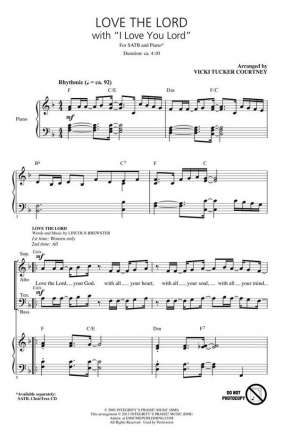 Laurie Klein_Lincoln Brewster, Love the Lord SATB Chorpartitur