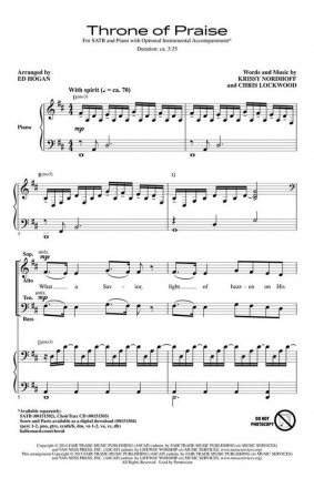 Chris Lockwood_Krissy Nordhoff, Throne of Praise SATB Chorpartitur