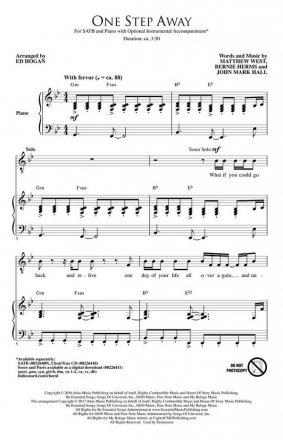 Bernie Herms_John Hall_Matthew West, One Step Away SATB Chorpartitur