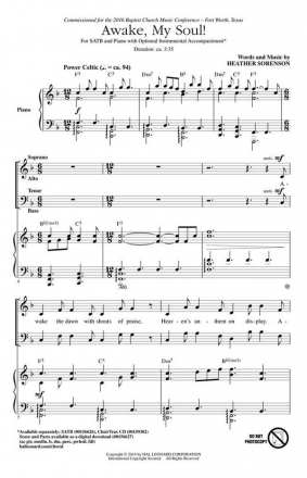 Heather Sorenson, Awake, My Soul! SATB Chorpartitur