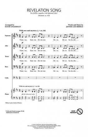 Jennie Lee Riddle, Revelation Song SATB a cappella Chorpartitur