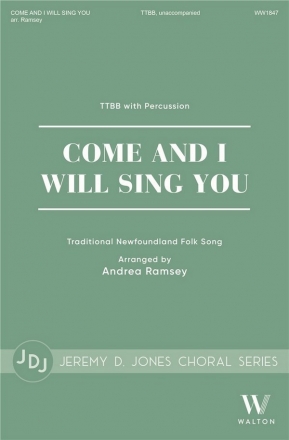 Come and I Will Sing You TTBB and Percussion Chorpartitur