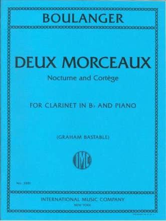 Lili Boulanger, Deux Morceaux Klarinette und Klavier Buch + Einzelstimme(n)