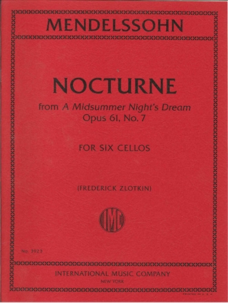 Felix Mendelssohn, Nocturne Cello Sextet Partitur + Stimmen