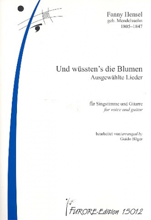 Und wsste's die Blumen fr Gesang und Gitarre Partitur